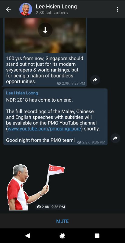 leehsienloong telegram channels bots stickers singapore