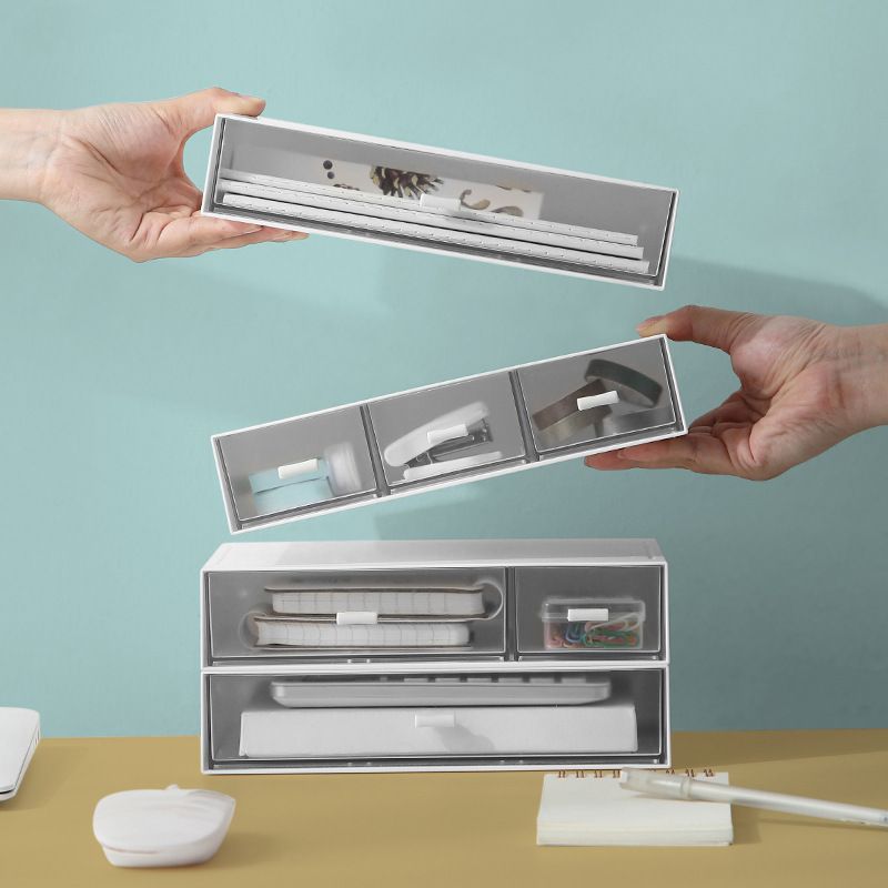 stackable drawers desk organiser