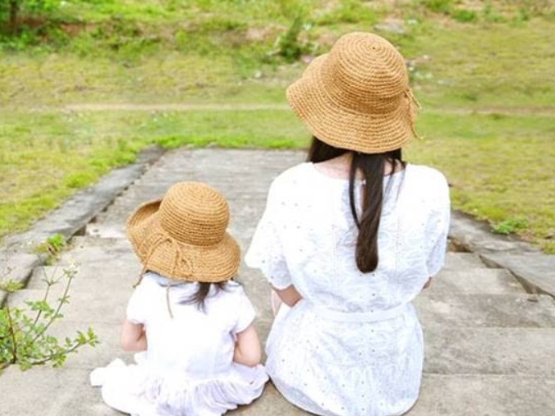 sun hat mother daughter dress