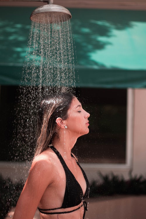 shower outdoors