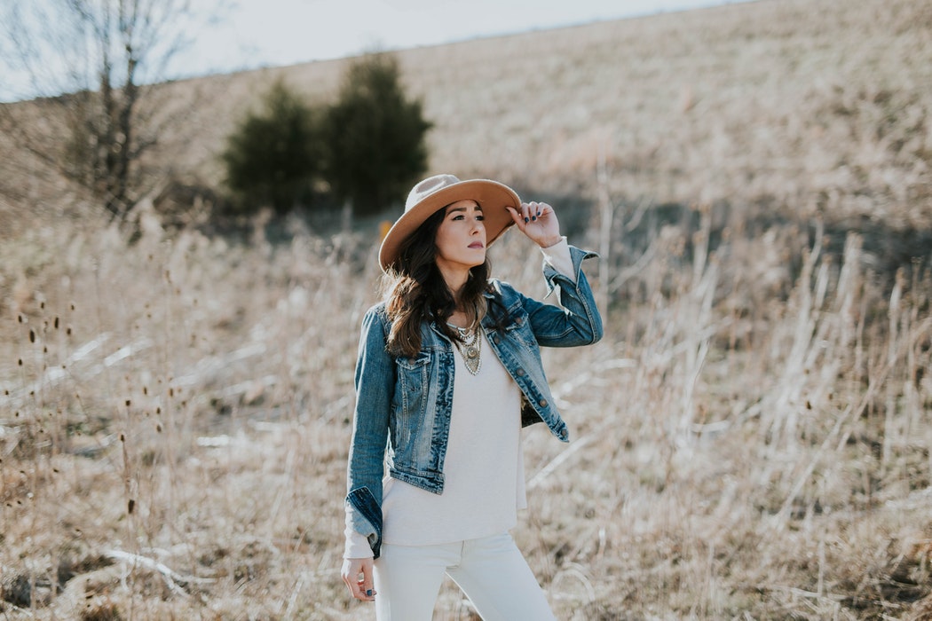 denim jacket girl