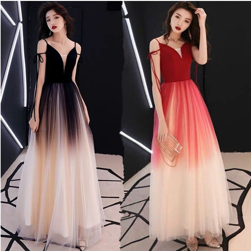 ombre bridesmaid dress