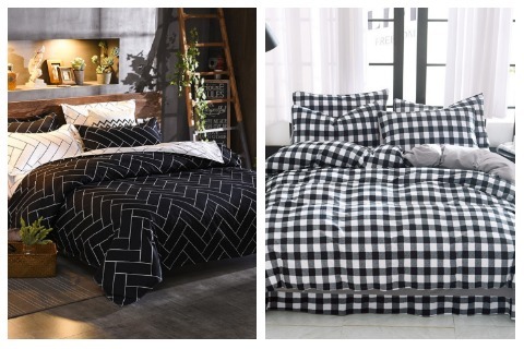 Room Decor Ideas Black and White Bedsheets