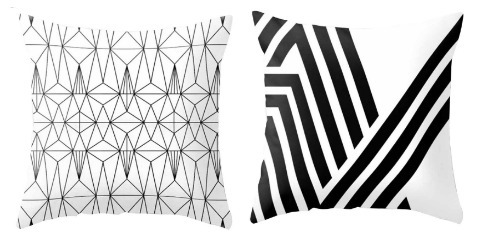 Room Decor Ideas Black and White Throw Pillow