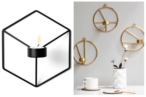 Room Decor Ideas Geometric Wall Candle Holder