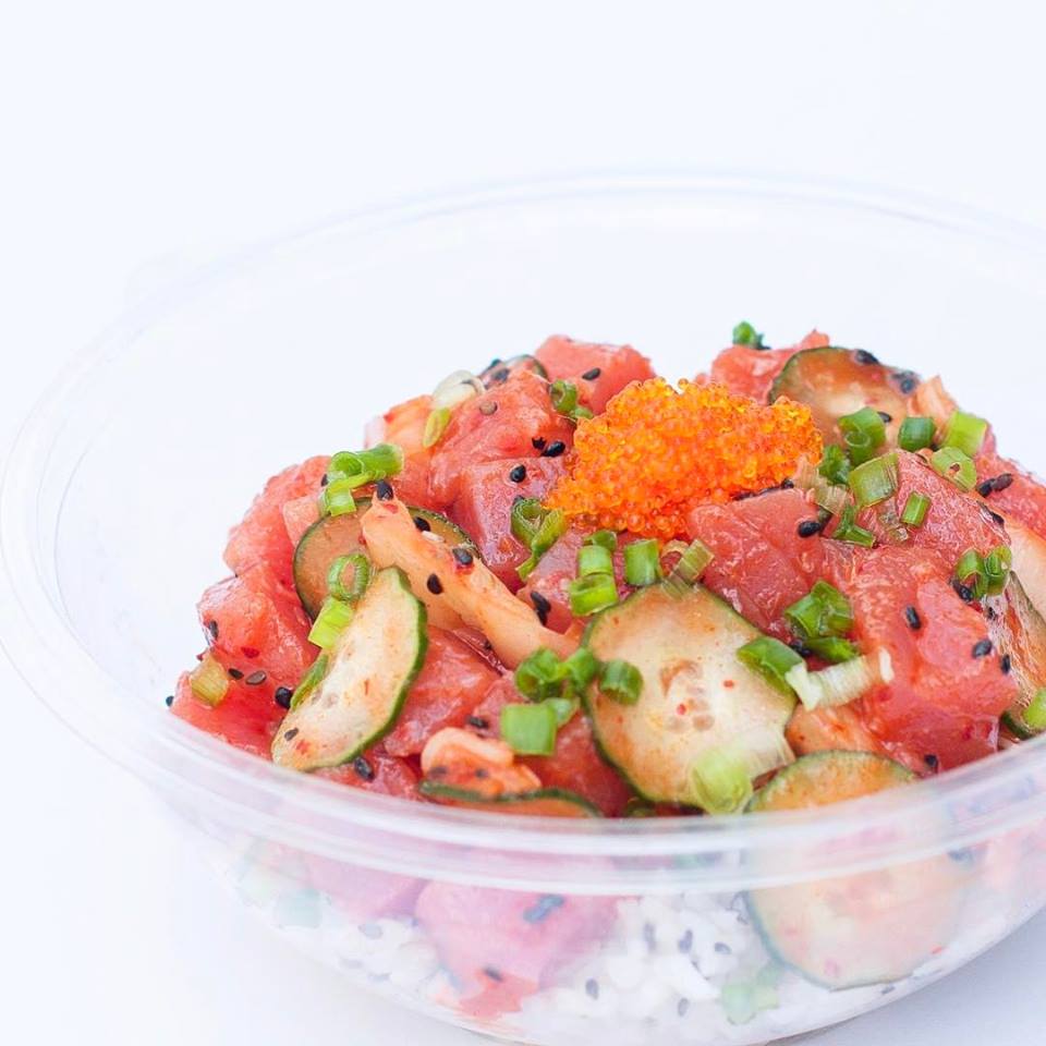 sweetfish poke bowls in Singapre