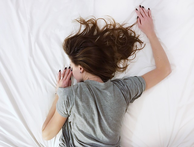 messy hair sleeping girl