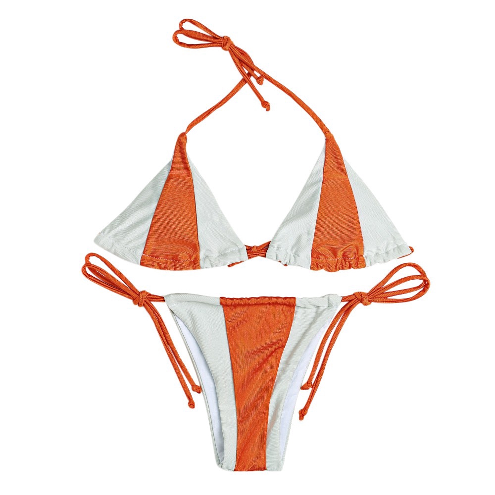 Orange and White Bikini