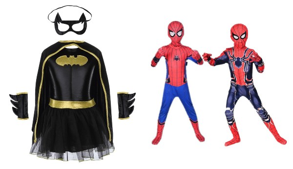 halloween costume ideas superhero marvel kids spiderman bat girl