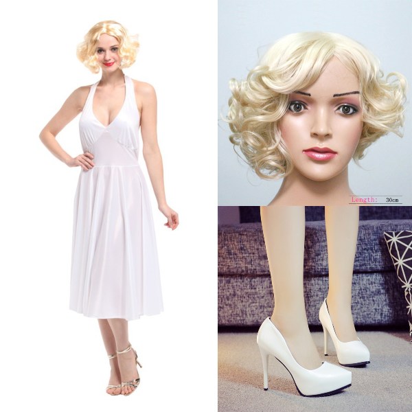 halloween costume ideas singapore marilyn monroe wig dress white