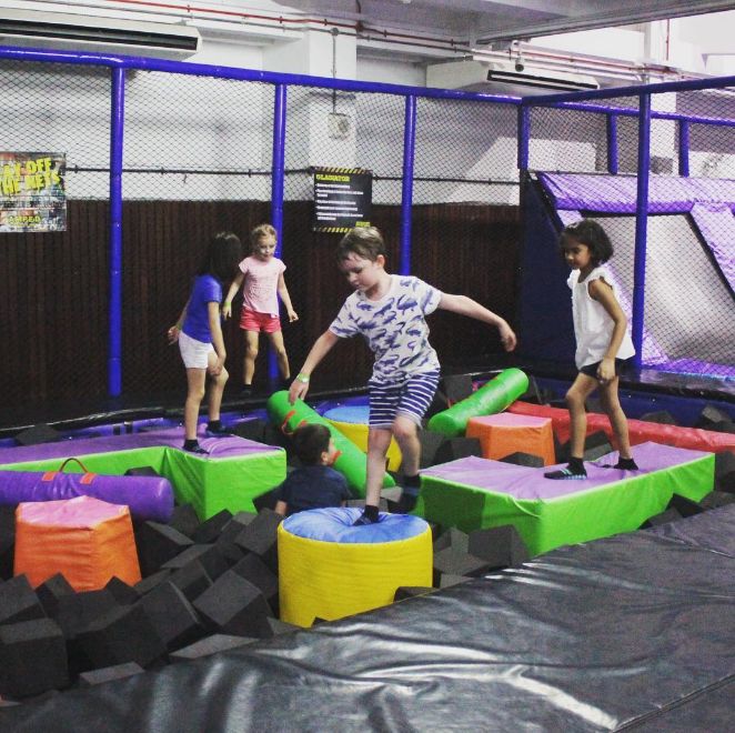 amped trampoline park indoor playground singapore