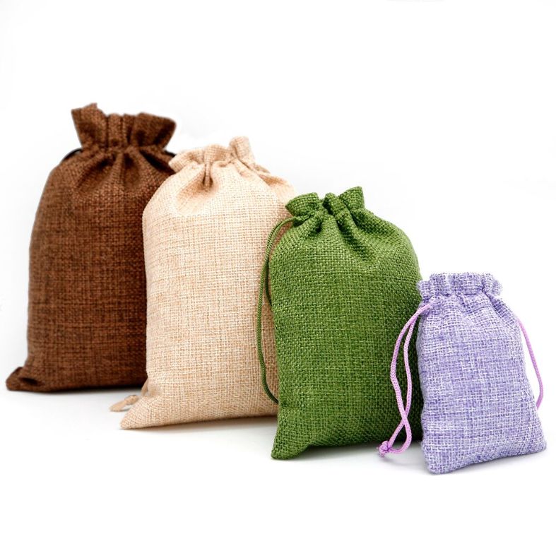 burlap bag christmas gift wrapping idea