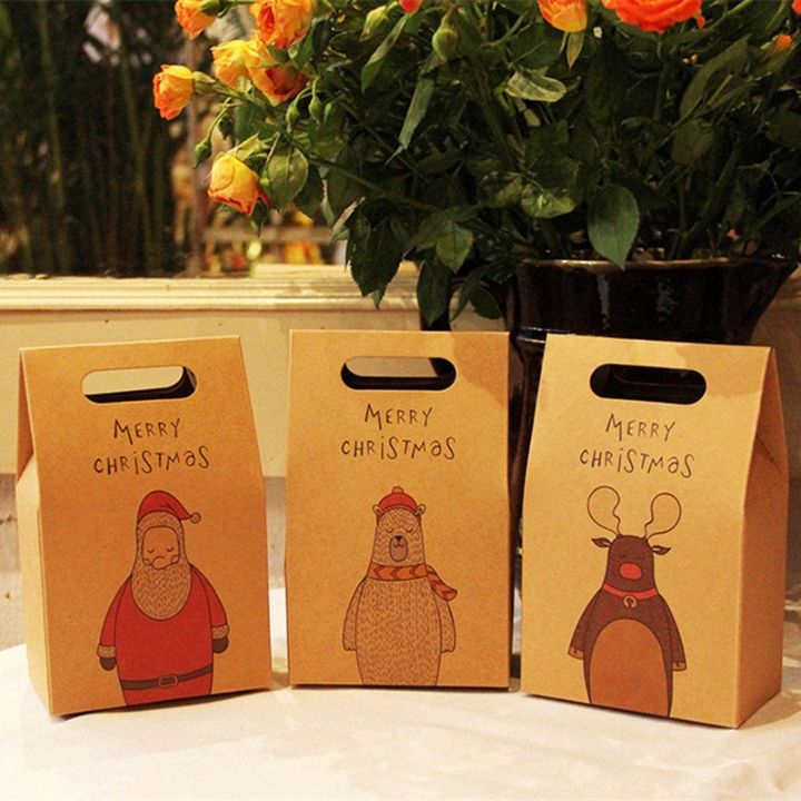 christmas gift wrapping idea kraft paper goodie bag