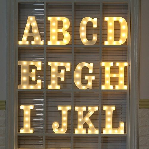 led alphabet lights baby room decor