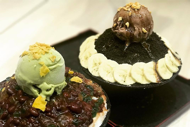 bingsu singapore seoul yummy green tea chocolate banana oreo red bean