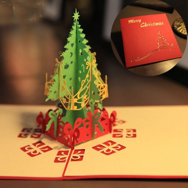 christmas tree card gift idea