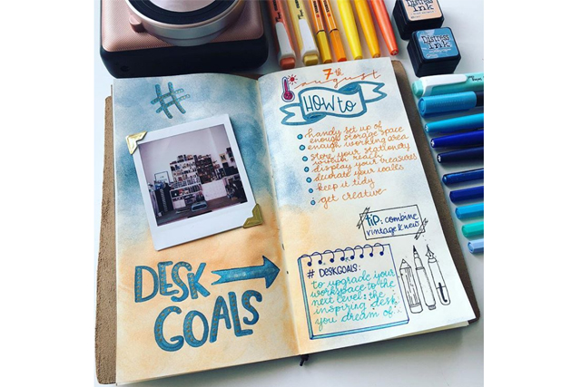 bullet journal ideas polaroid fujifilm instax