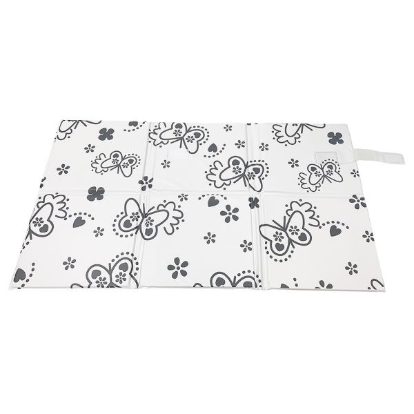 portable changing mat with grey butterfly prints baby shower gift ideas