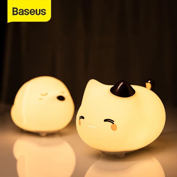 cute baby warm night light with cat design baby shower gift ideas