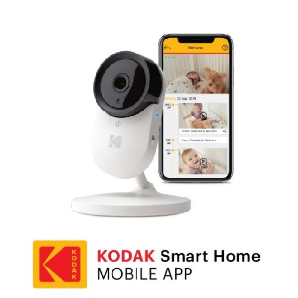 kodak white baby monitor with smart home mobile app