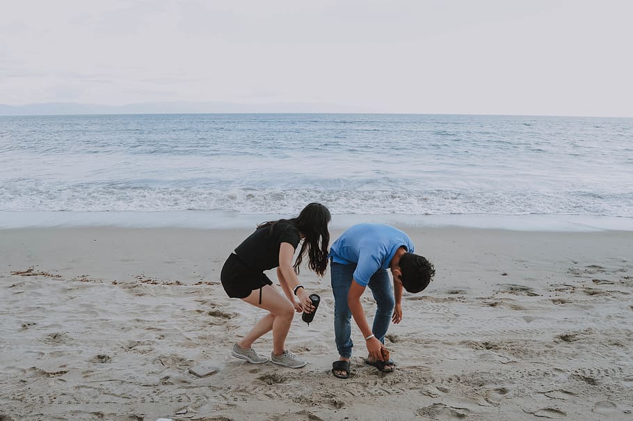 People at beach