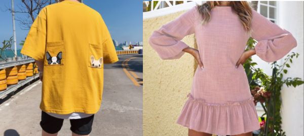 men in yellow shirt and lady in pink dress 