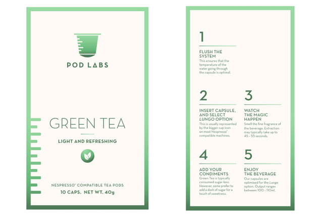 types of tea flavours pod labs green tea