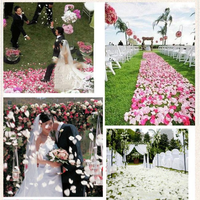 wedding rose petals silk flower