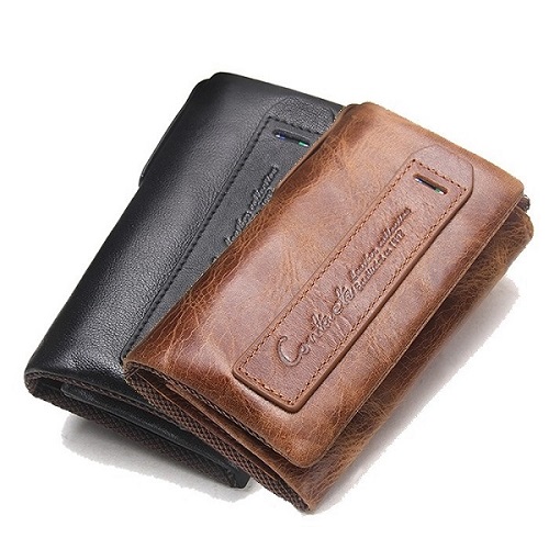 CONTACT'S Genuine Leather Men’s Key Wallet 