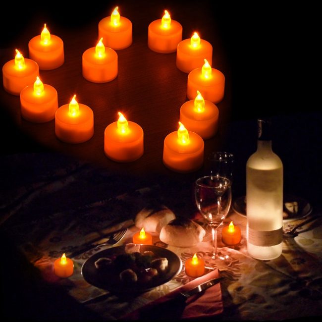 wedding reception table decorations tealight electronic