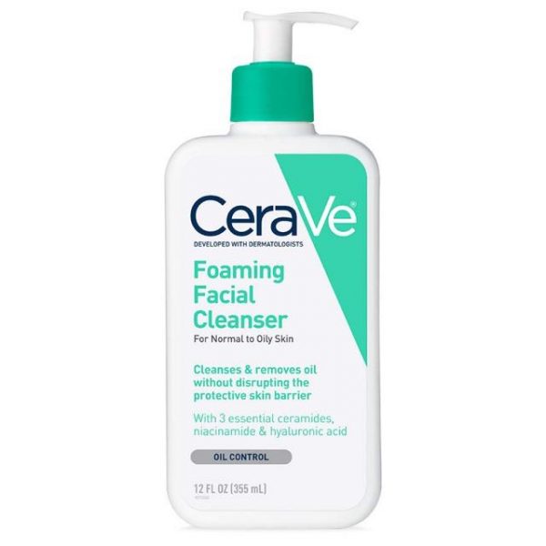 cerave cleanser skincare routine for oily skin
