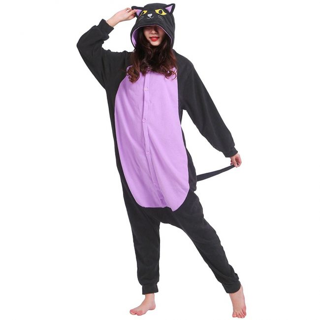 gifts for cat lovers spooky cat onesie costume halloween pyjamas