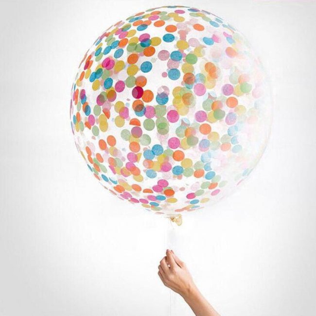 wedding party decor large confetti balloon colourful