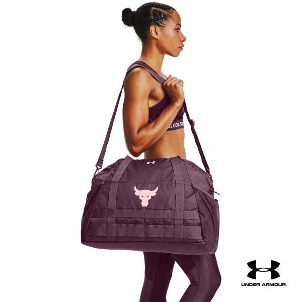 gym bag women under armour project rock gym bag purple sling