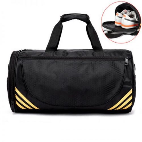 gym bag women black cylindrical sports duffel