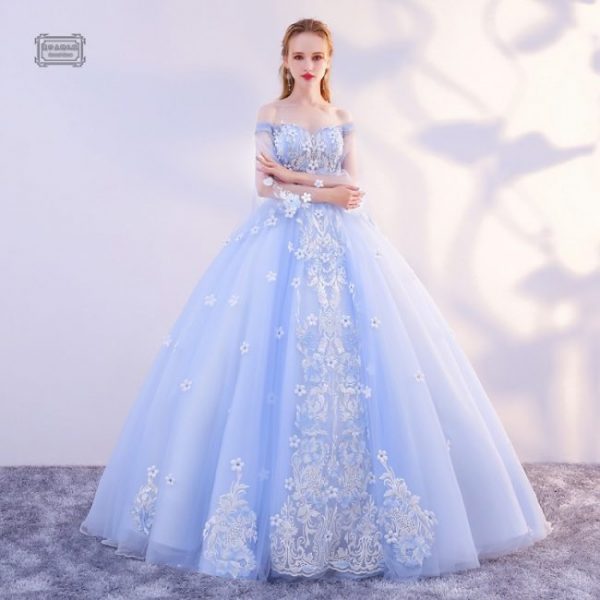 wedding dresses online periwinkle enchanted flare sleeved bridal gown