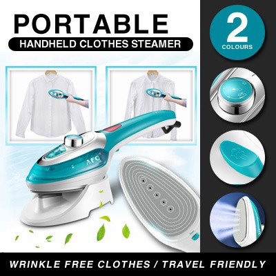  portable handheld garment steamer blue