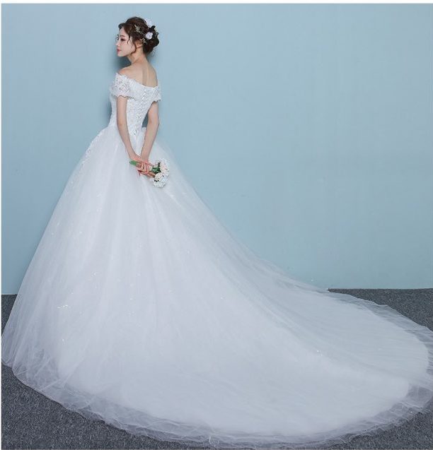 wedding dresses online sequined off shoulder ball gown