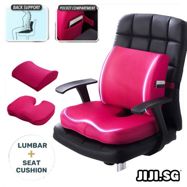 Mesh Memory Foam Lumbar Seat Cushion full body support office use