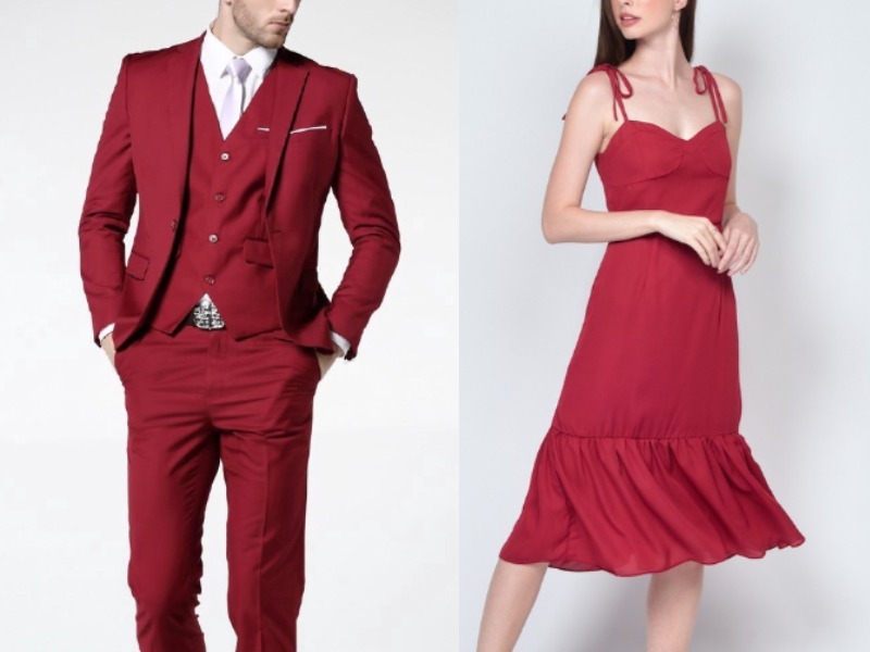 red and white outfits for couples