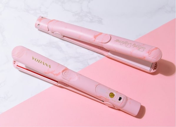 marble pink vodana hair curler 