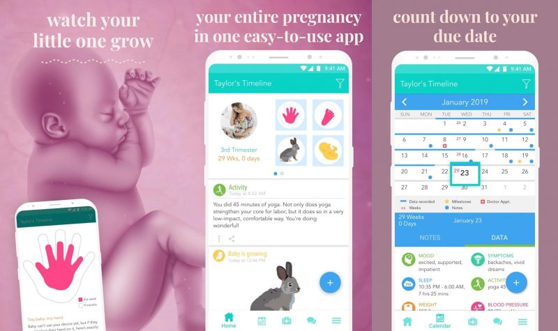 best pregnancy app ovia tracker baby due date countdown new parents