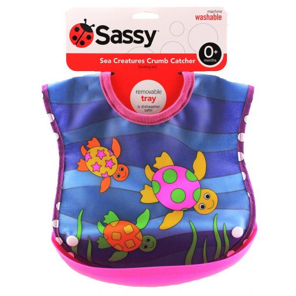  neugeborenen baby sassy crumb catcher bib meer kreaturen 