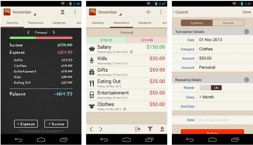 best expense tracker app report