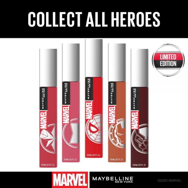 long lasting lipstick marvel maybelline superstay matte ink drugstore