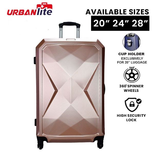 rose gold urbanlite rubik luggage