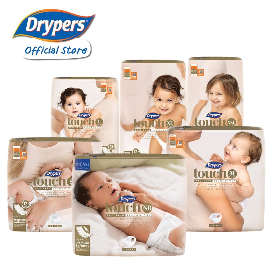 Drypers Touch Premium Baby Diapers