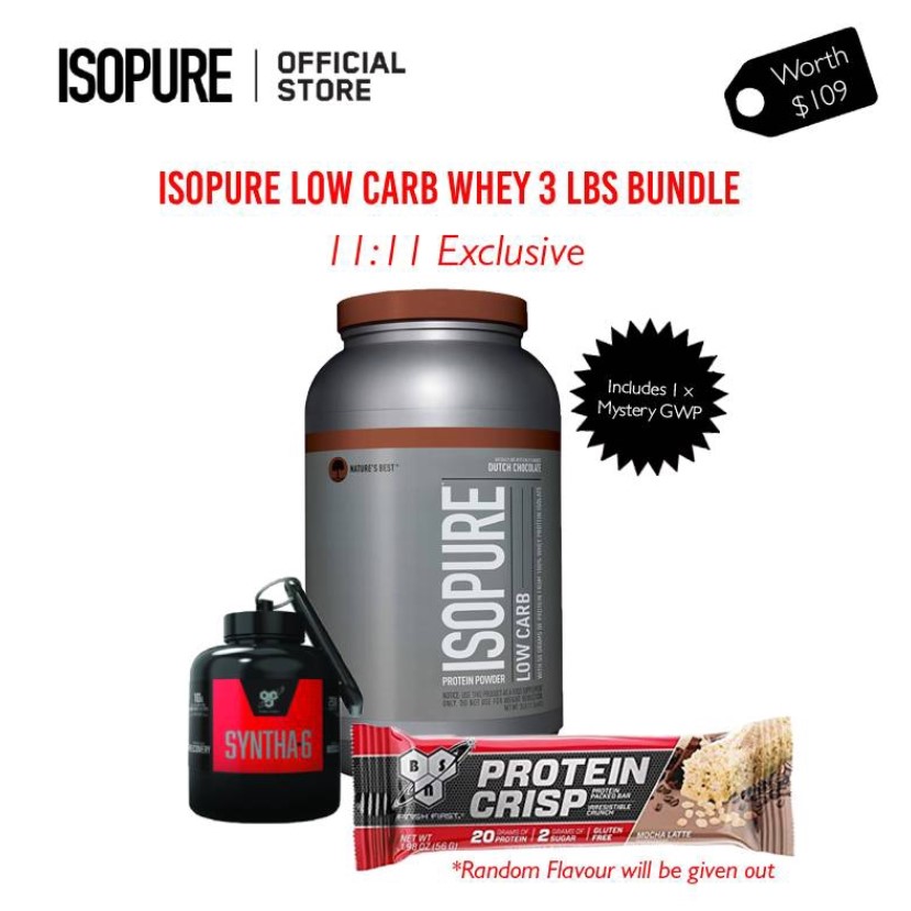 Isopure Low Carb Whey 3 lbs Bundle