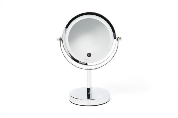 metal round led table mirror vanity