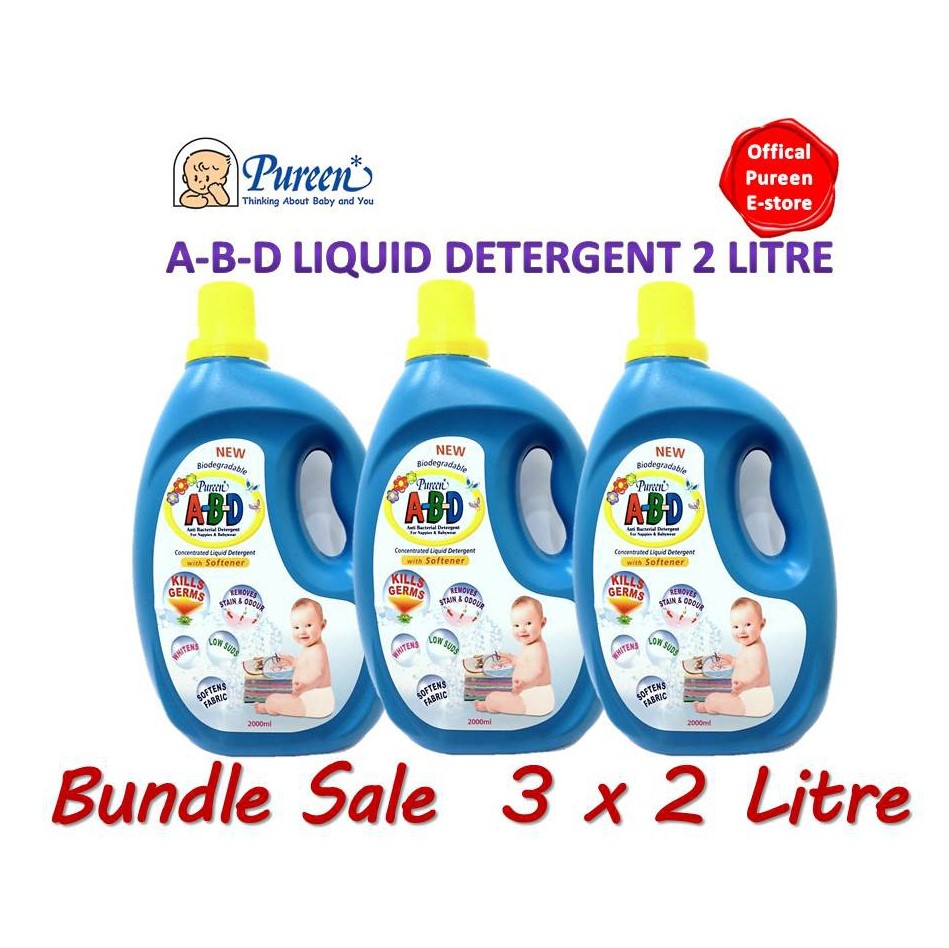 Pureen ABD Liquid Detergent 2litres Bundle Sale